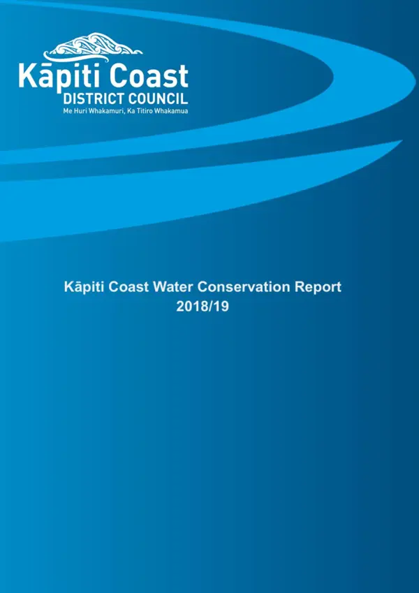Kāpiti Coast Water Conservation Report 2018 19