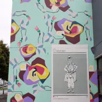 Frances Hodgkins mural by Kate Hartmann and Ruth Robertson Taylor – south facing (Waikanae Library) thumbnail