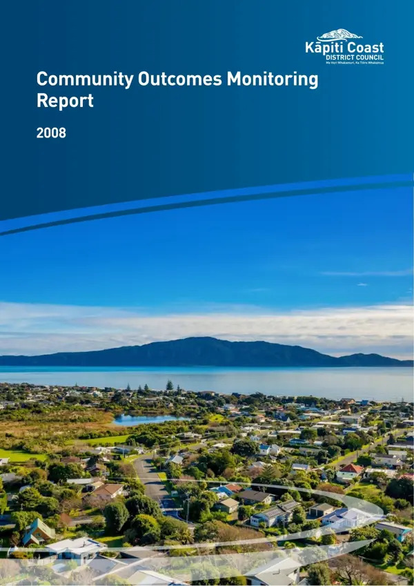 Community Outcomes Monitoring Report 2008