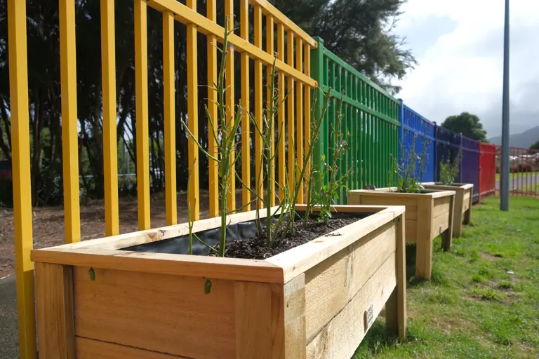 Library Play Space planter boxes