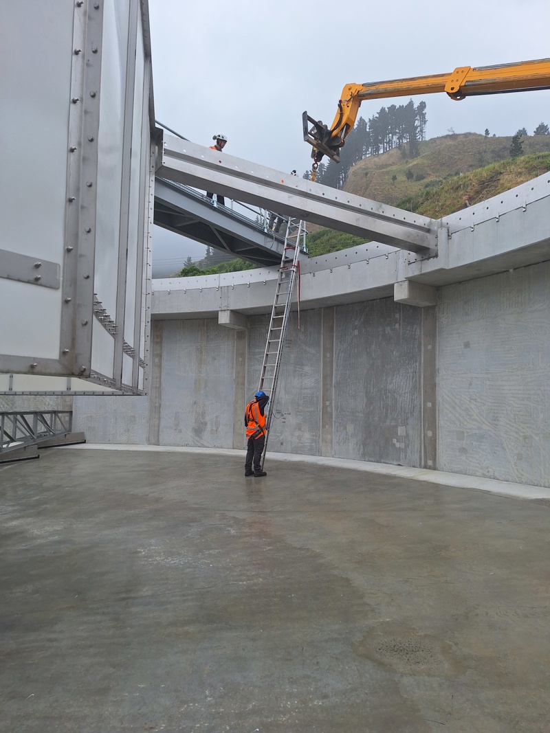 Inside the clarifier