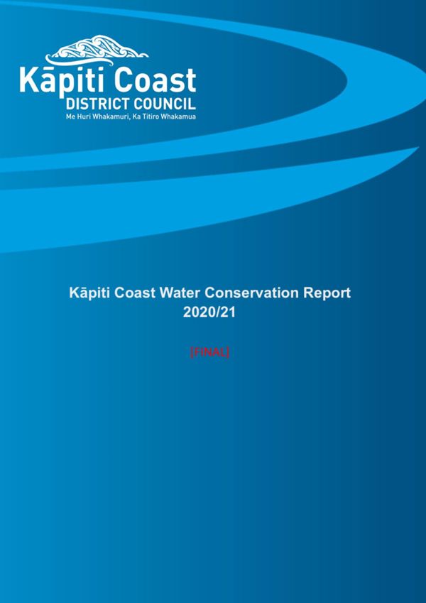 Kāpiti Coast Water Conservation Report 2020 21