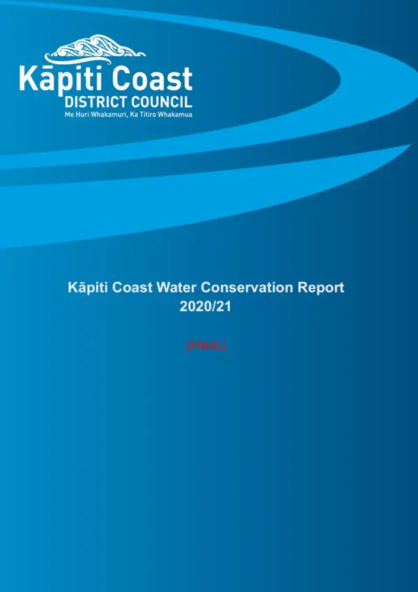 Kāpiti Coast Water Conservation Report 2020 21