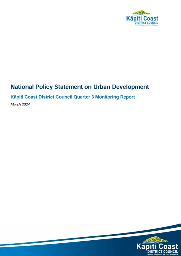 National Policy Statement On Urban Development Monitoring Report 2023 2024 Quarter 3