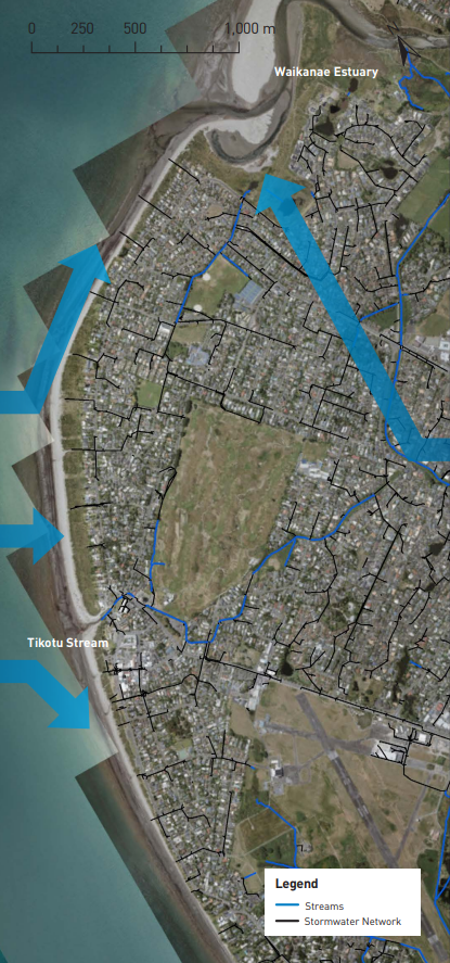 Satellite map of Paraparaumu Beach.