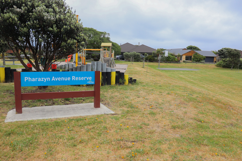 Pharazyn Avenue Playground sign