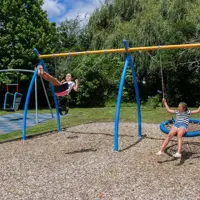 Sunny day on the swings at Haruātai Park thumbnail