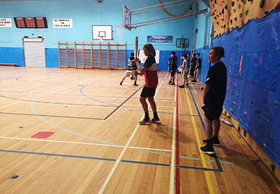 Image of young people participating in sporting activities in the Paraparaumu College gym