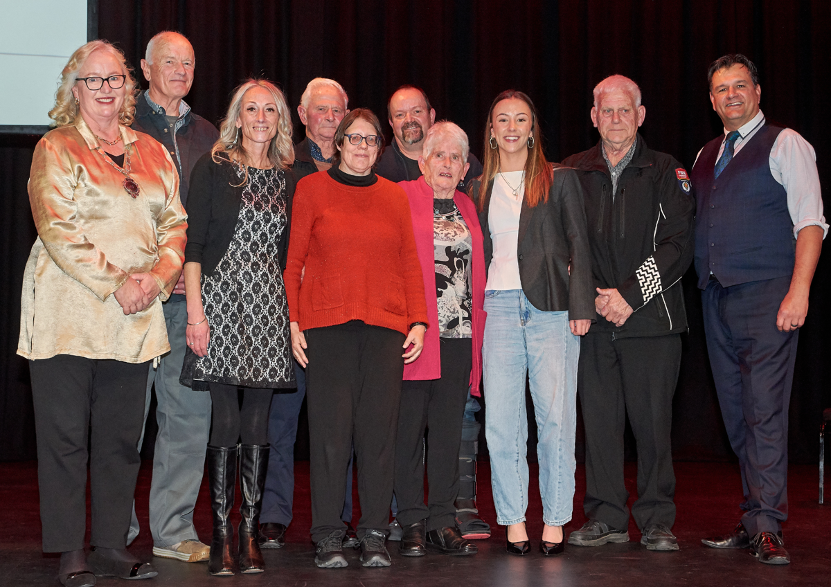 2026 Good Sorts winners, from left to right: Neil Shipman, Tarn Sheerin, Eric Robinson, Rachel Thompson, Thomas Wolff, Noella Squire, Emma Upton, Alan Tinney. Absent: Jon Mines, Tim Upton.
