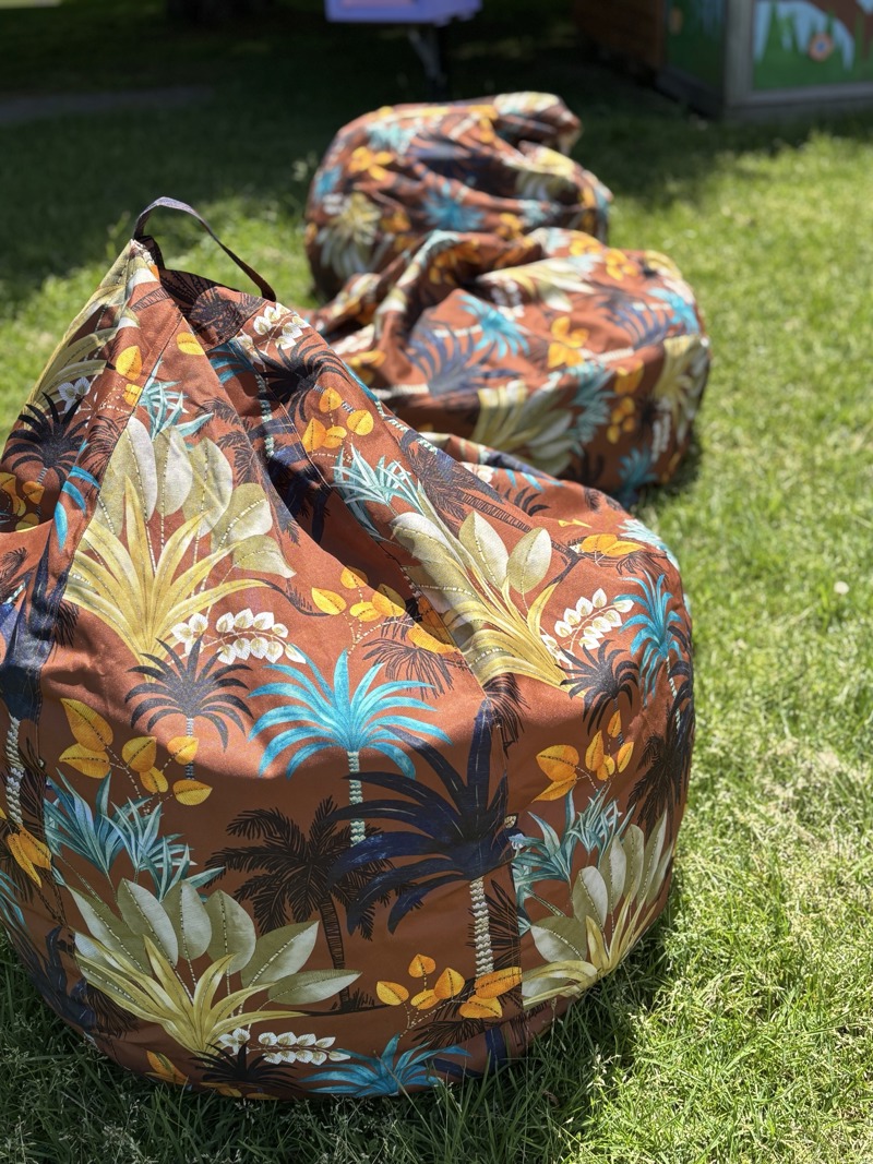 Bean bags from the shed