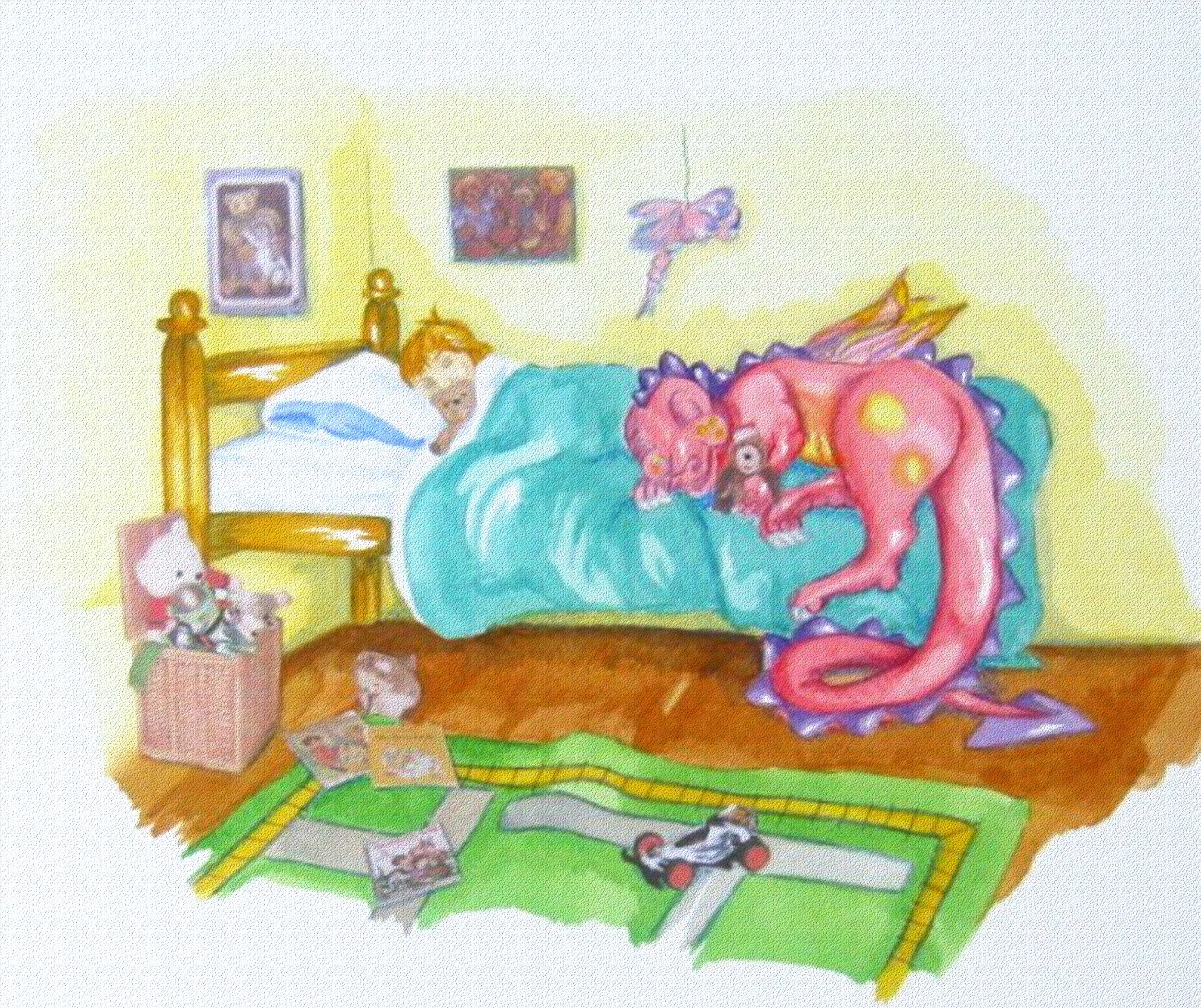 Watercolors sleeping Dalgee by Hirst