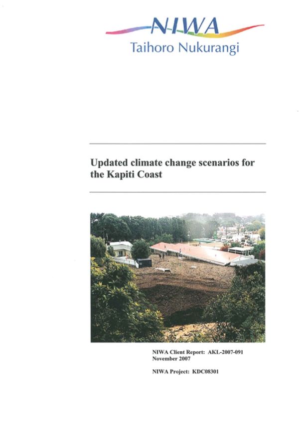 Climate Change Scenarios For Kāpiti Coast 2007