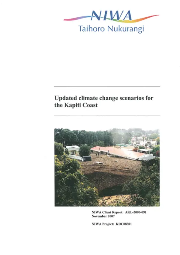 Climate Change Scenarios For Kāpiti Coast 2007