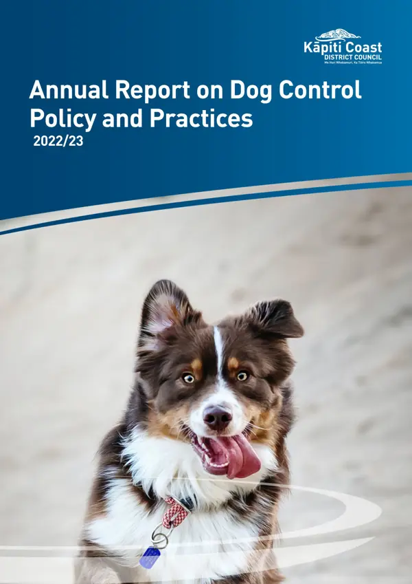 Annual Report On Dog Control Policy And Practices 2022 23