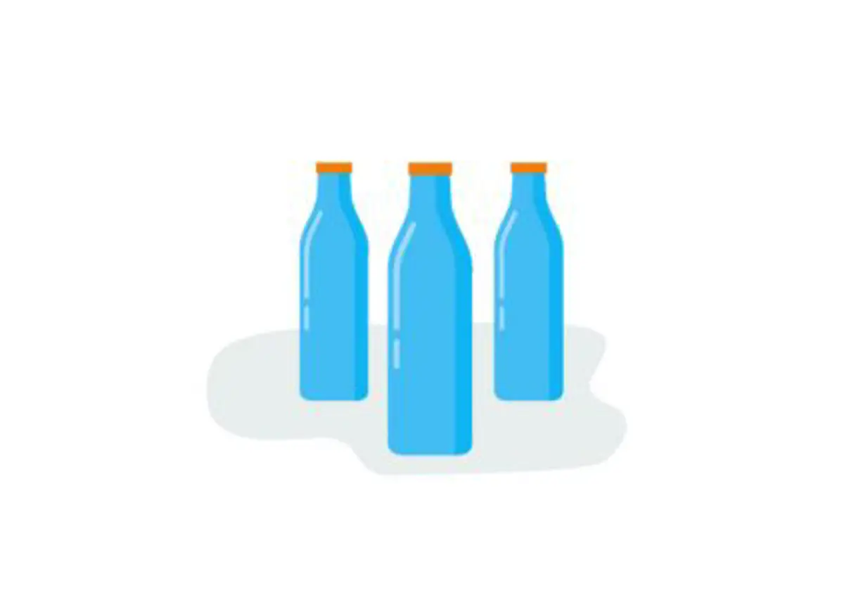 Images of glass bottles/jars to be recycled