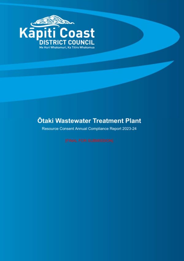 Ōtaki Wastewater Treatment Plant Resource Consent Annual Compliance Report 2023 24