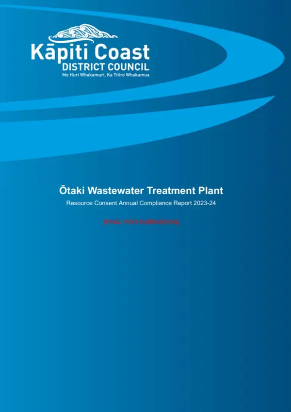 Ōtaki Wastewater Treatment Plant Resource Consent Annual Compliance Report 2023 24
