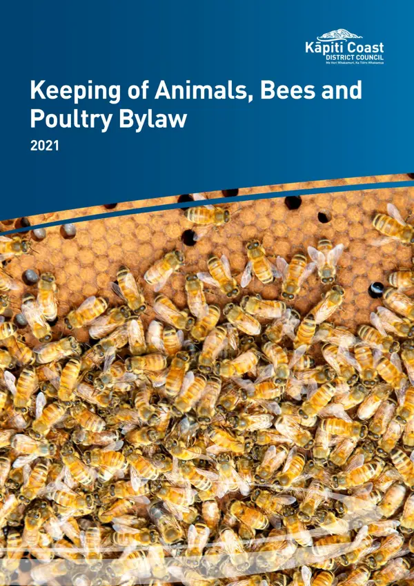 Keeping Of Animals, Bees And Poultry Bylaw 2021