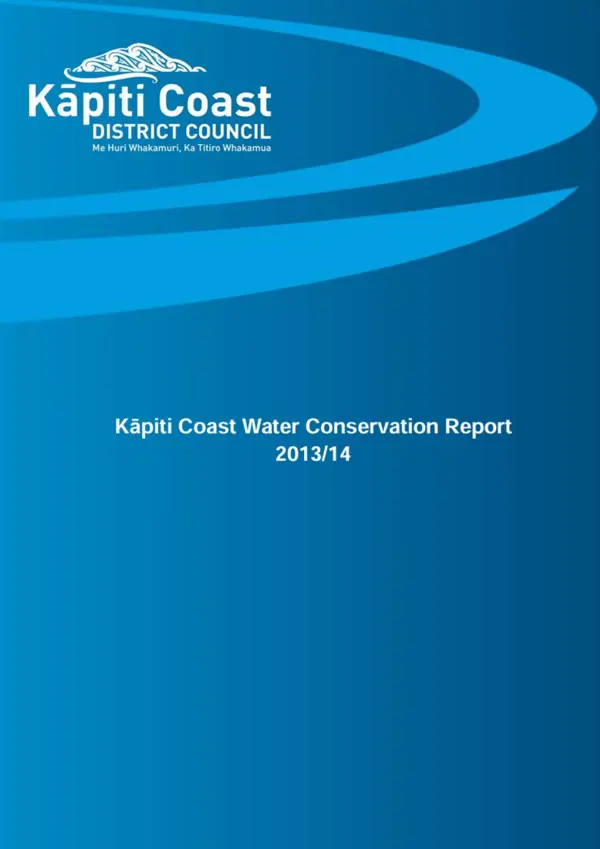 Kāpiti Coast Water Conservation Report 2013 14