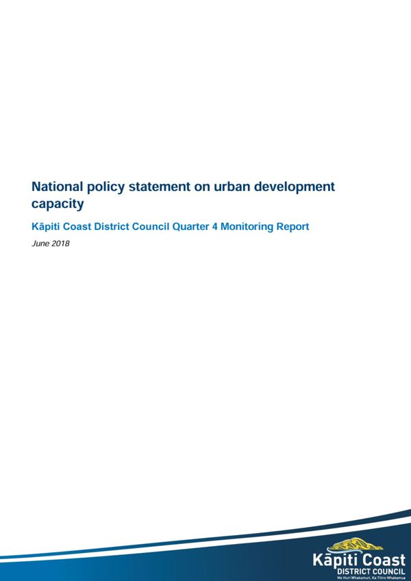 National Policy Statement On Urban Development Monitoring Report 2017 18 Quarter 4