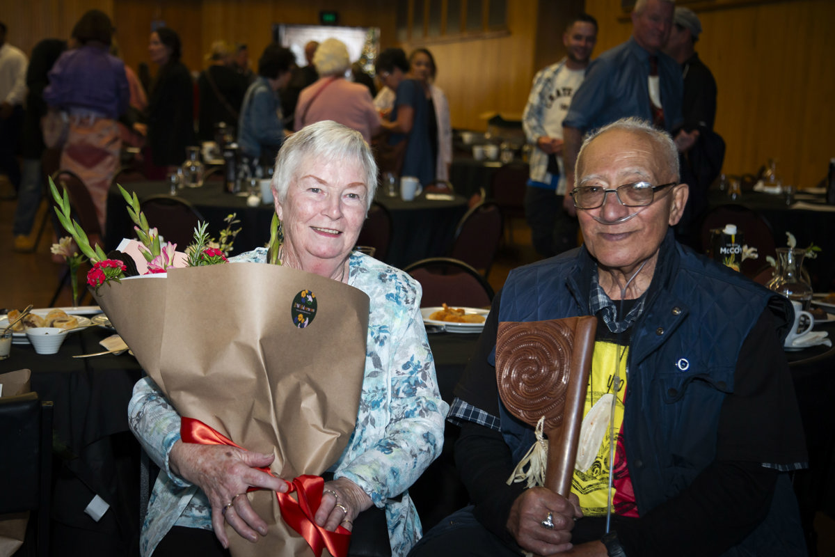 Koro Don and his wife Pat at his farewell as Council Kaumatua on Tuesday 10 December 2024.