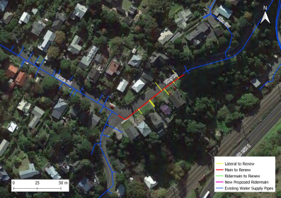 Map of Tilly Road work area.