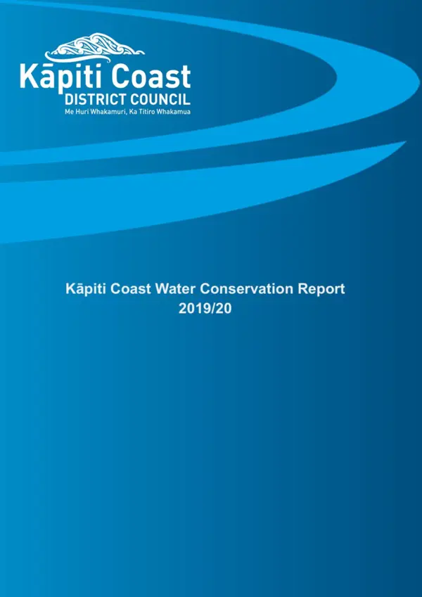 Kāpiti Coast Water Conservation Report 2019 20