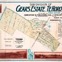 Map of Gear's Estate, Te Horo, subdivision, dated 6 September 1911 thumbnail