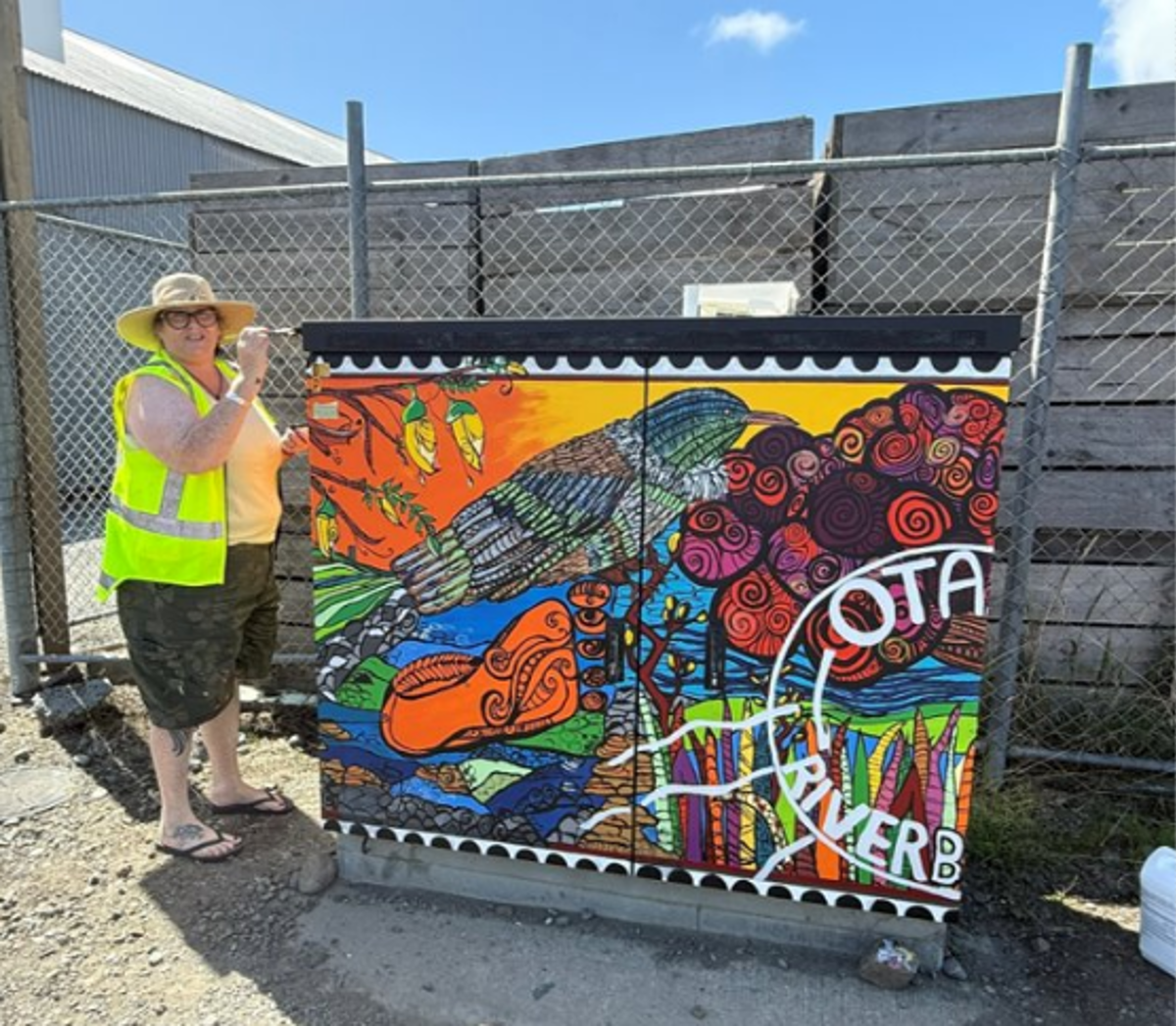 Chorus Cabinet – Riverbank Road, Ōtaki ​ Christina Higgie