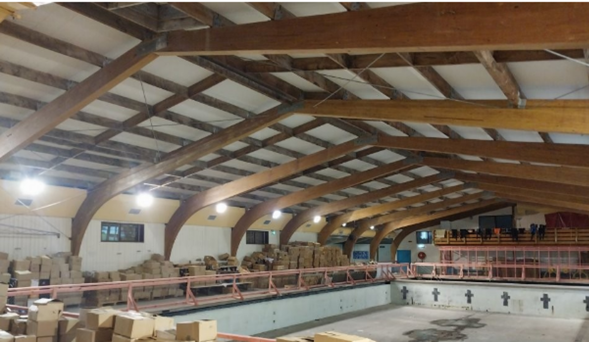 Inside the Raumati Pool building