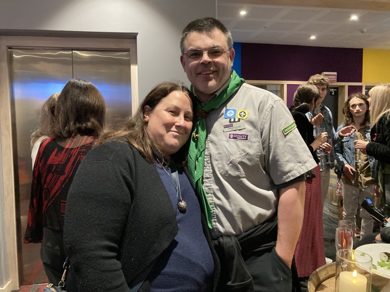 Supporters from Scouting New Zealand attended in recognition of John Roger's work.
