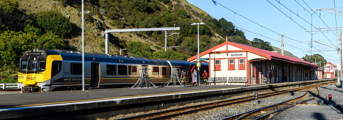 Train at Paekākāriki station. Photo by Mark Coote for KCDC.