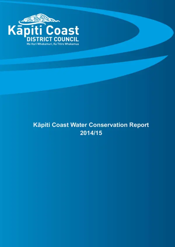 Kāpiti Coast Water Conservation Report 2014 15
