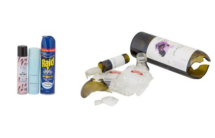 Image of dangerous items, not to be recycled